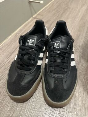adidas Black Samba Classic Sneakers with White Stripes